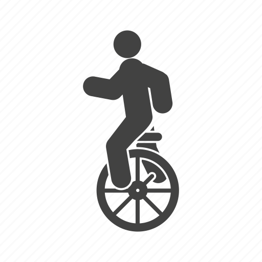 Balance, circus, cycle, monocycle, pedals, seat, unicycle icon - Download on Iconfinder