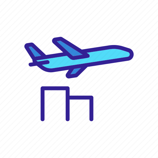 Airplane, city, flying, houses, noise, past, sound icon - Download on Iconfinder