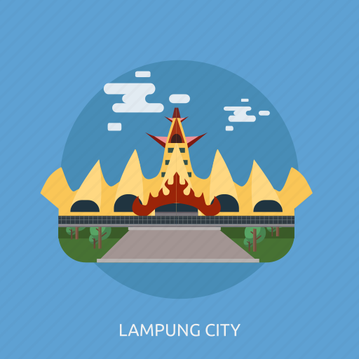 Building, city, indonesian, lampung city, monument, travel icon - Download on Iconfinder