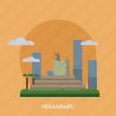 building, city, indonesian, monument, pekanbaru, travel