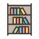 book shelf, book, library, education, shelf