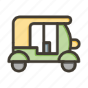 rickshaw, transport, vehicle, travel, auto rickshaw