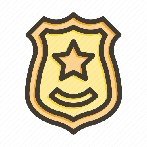 Police badge, badge, police, security, star icon - Download on Iconfinder