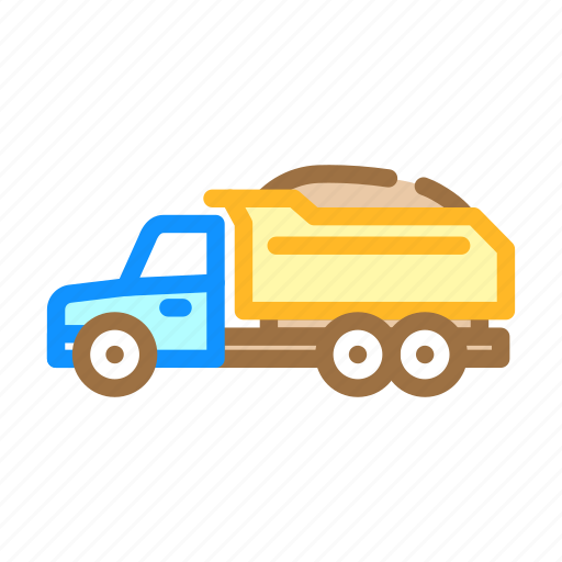 Gravel, truck, civil, engineer, construction, industry icon - Download on Iconfinder