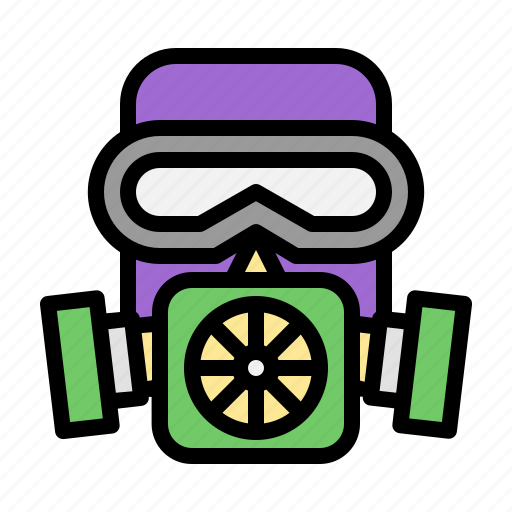 Gas, mask, pollution, nuclear, face, respirator icon - Download on Iconfinder