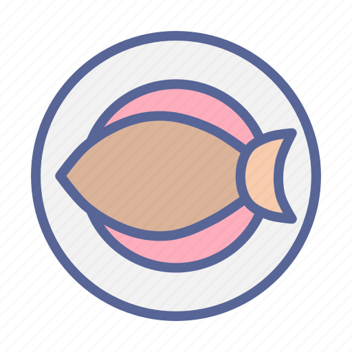 Fish, pomfret, fry, food, meal, plate, eat icon - Download on Iconfinder