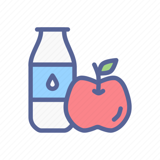 Milk, apple, protein, carb, healthy, diet, workout icon - Download on Iconfinder