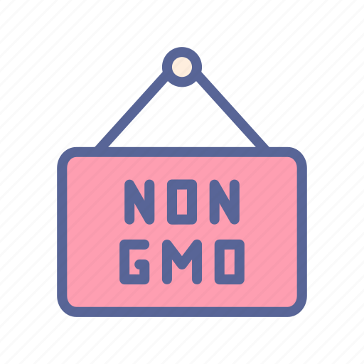 Non, gmo, organic, food, hanger, board icon - Download on Iconfinder