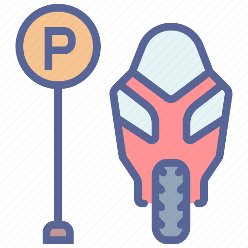 Parking, motorcycle, park, zone, space, lot icon - Download on Iconfinder