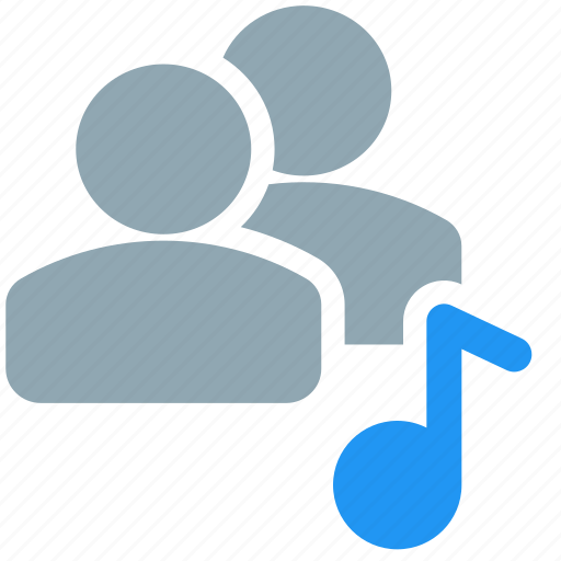 Multiple, user, music, music note, sound icon - Download on Iconfinder