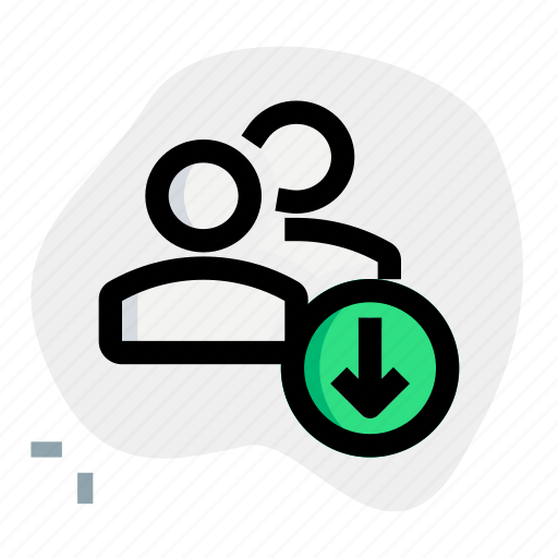 Multiple, user, download, arrow, down icon - Download on Iconfinder