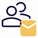 multiple, user, envelope, email, inbox