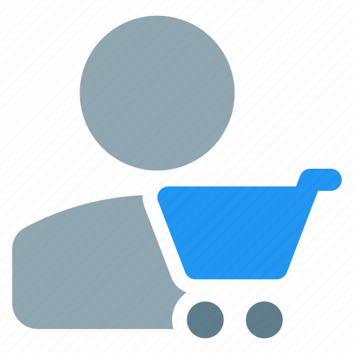 Single, user, cart, trolley icon - Download on Iconfinder