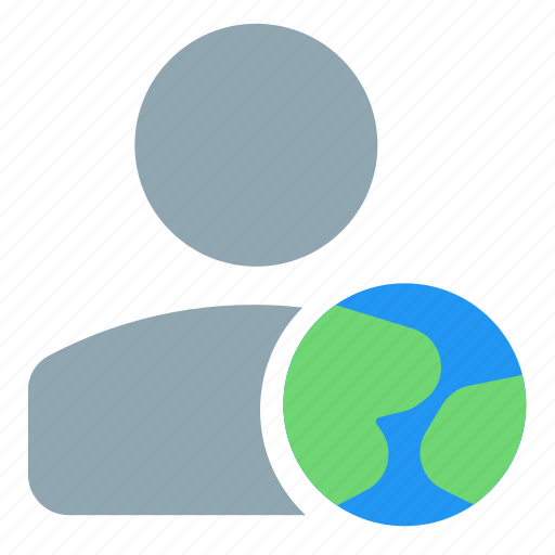 Single, user, globe, classic, earth icon - Download on Iconfinder