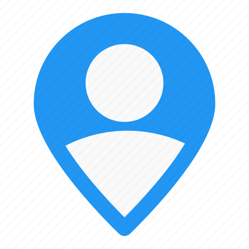 Single, user, nearby, pin icon - Download on Iconfinder
