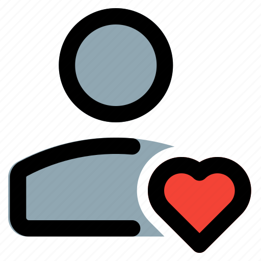 Single, user, love, heart shape icon - Download on Iconfinder