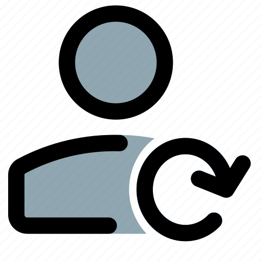 Single, user, refresh, round, arrow icon - Download on Iconfinder