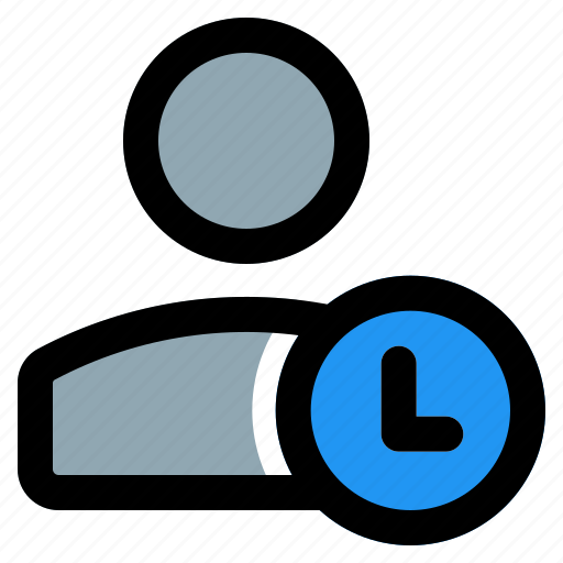 Single, user, time, delay icon - Download on Iconfinder