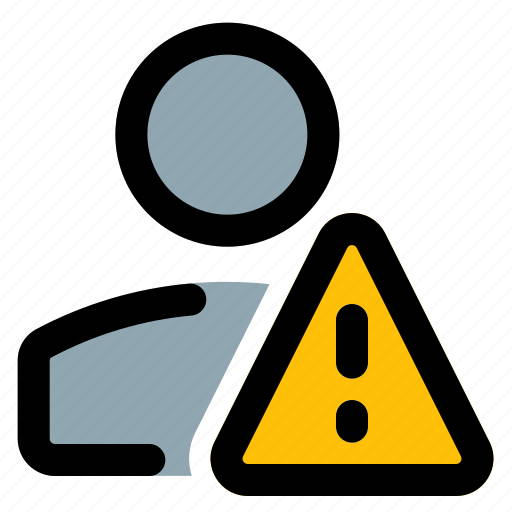 Single, user, warning, caution icon - Download on Iconfinder