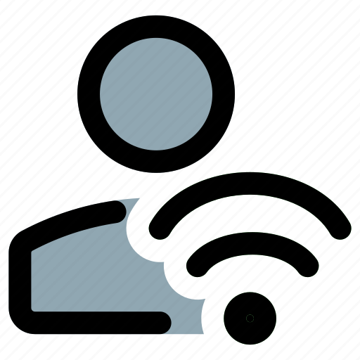 Single, user, wifi, internet, connection icon - Download on Iconfinder