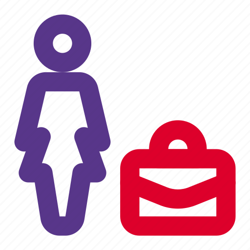 Single, woman, briefcase, luggage icon - Download on Iconfinder
