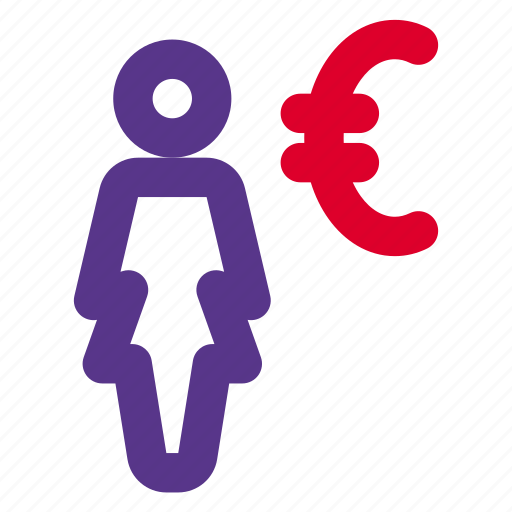 Single, woman, money, euro icon - Download on Iconfinder