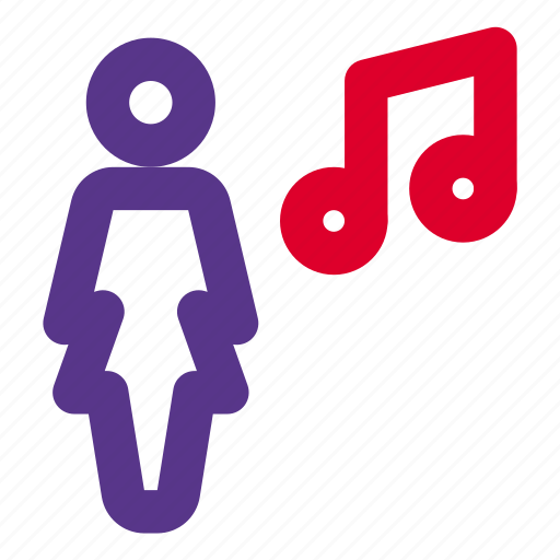 Single, woman, music, musical note icon - Download on Iconfinder
