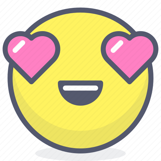 Emoji, emotion, face, hearts, smile icon - Download on Iconfinder