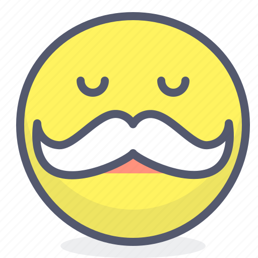 Emoji, emotion, face, moustache, smile icon - Download on Iconfinder
