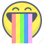 emoji, emotion, face, rainbow, smile 