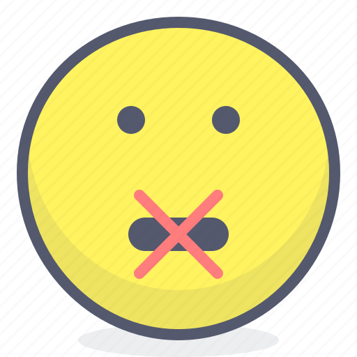 Emoji, emotion, face, silenced, smile icon - Download on Iconfinder