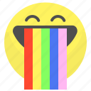 emoji, emotion, face, rainbow, smile