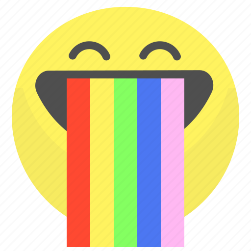 Emoji, emotion, face, rainbow, smile icon - Download on Iconfinder