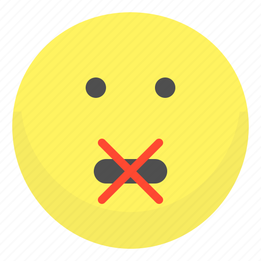 Emoji, emotion, face, silenced, smile icon - Download on Iconfinder