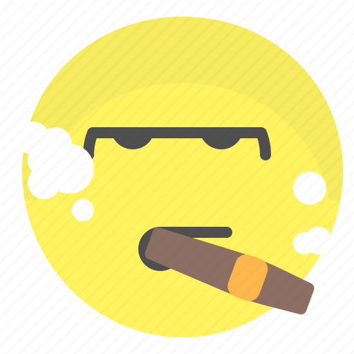 Emoji, emotion, face, smile, smoke icon - Download on Iconfinder