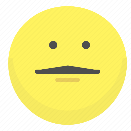 Emoji, emotion, face, smile, straight icon - Download on Iconfinder
