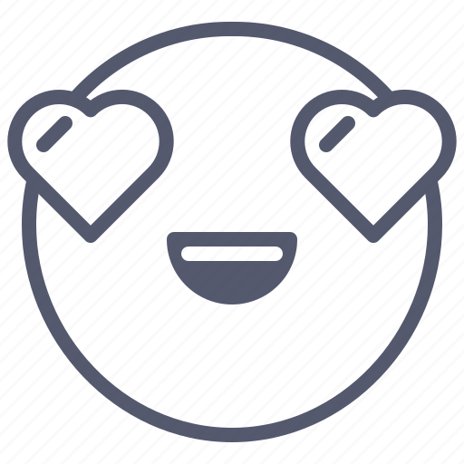 Emoji, emotion, face, hearts, smile icon - Download on Iconfinder