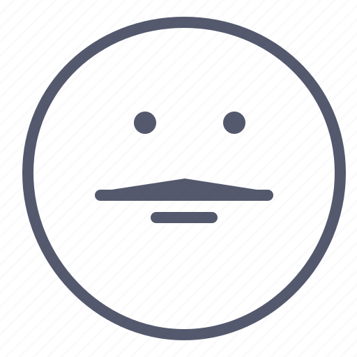 Emoji, emotion, face, smile, straight icon - Download on Iconfinder