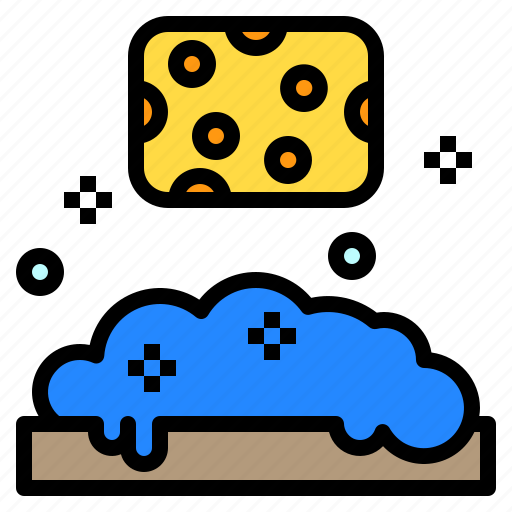 Bath, cleaning, shower, sponge, washing icon - Download on Iconfinder