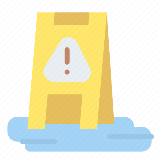 Wet, floor, clean, warning, cleaning icon - Download on Iconfinder