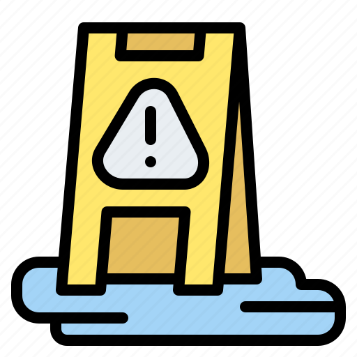 Wet, floor, clean, warning, cleaning icon - Download on Iconfinder