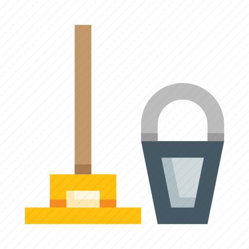 Mop, bucket, cleaning, housekeeping icon - Download on Iconfinder