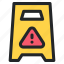 cleaning, caution, wet floor, healthcare and medical, slippery, signaling, floor, alert, warning, sign 