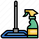 mop1, clean, house, housekeeping, spray, tools