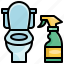 toilet, sanitary, cleaning, housekeeping, spray 