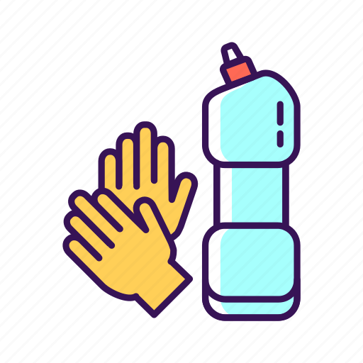 Cleaning, detergent, gloves, housekeeping icon - Download on Iconfinder