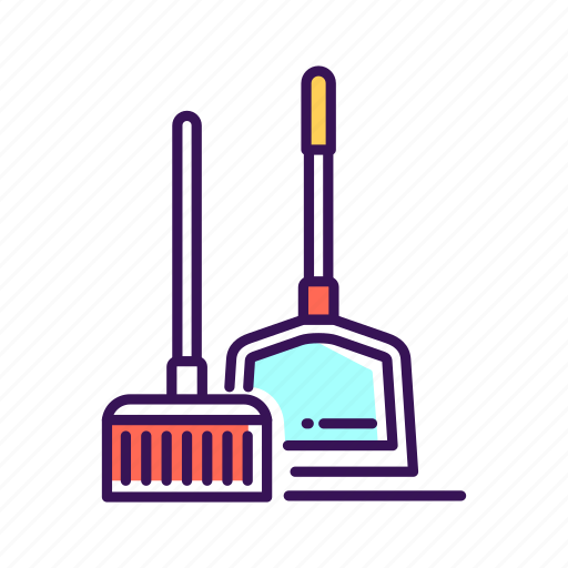 Cleaning, housekeeping, mop, scoop icon - Download on Iconfinder