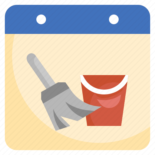 Calendar, time, date, cleaning, mop icon - Download on Iconfinder