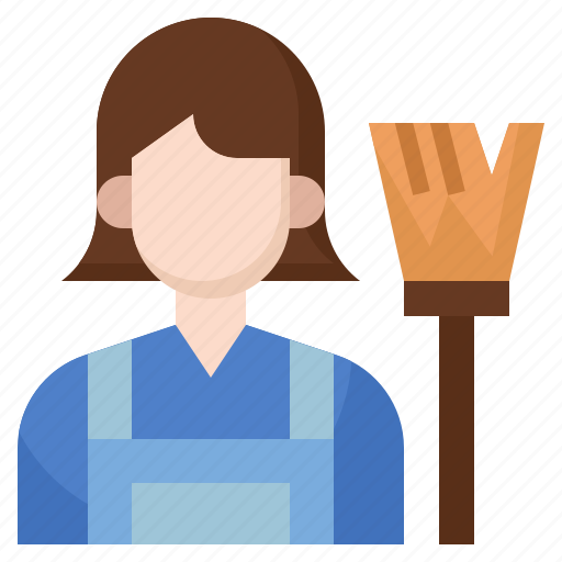 Cleaner, clean, cleaning, staff, profession, jobs, people icon - Download on Iconfinder
