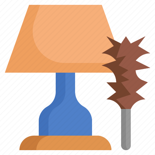 Lamp, housekeeping, furniture, household, duster, cleaning icon - Download on Iconfinder